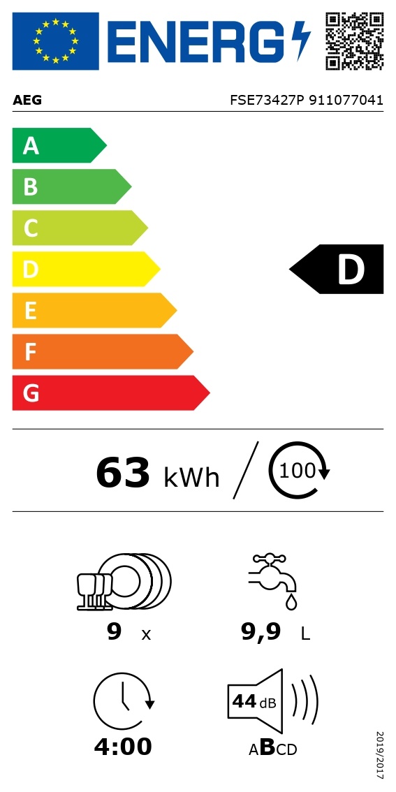 AEG FSE73427P 911077041 Energielabel