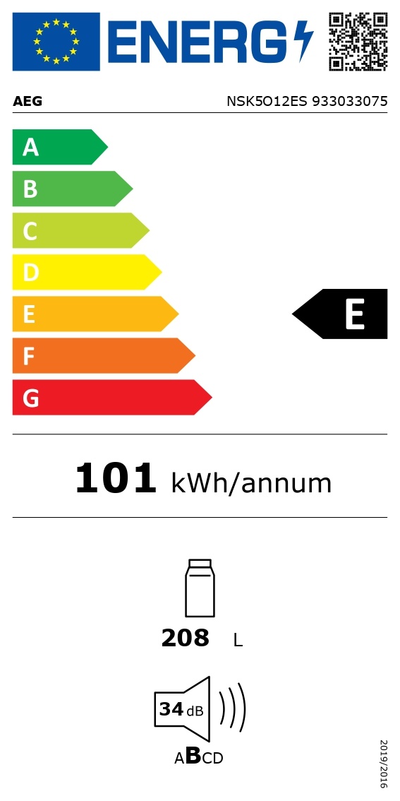 AEG NSK5012ES 933033035 Energielabel